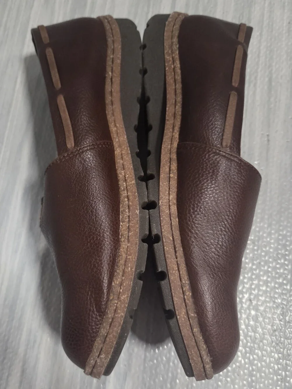 b.o.c. Brown Leather Slip-On Loafers